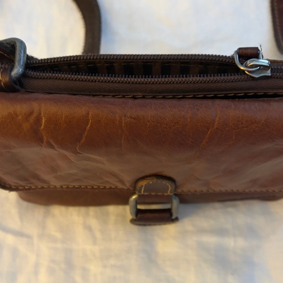 Jack Georges Brown Leather Crossbody Bag - Picture 4 of 8